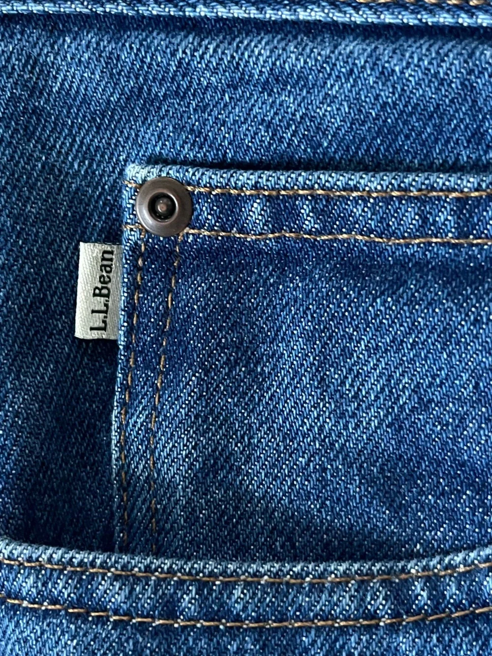 LL Bean Fleece Lined Blue Jeans, 34